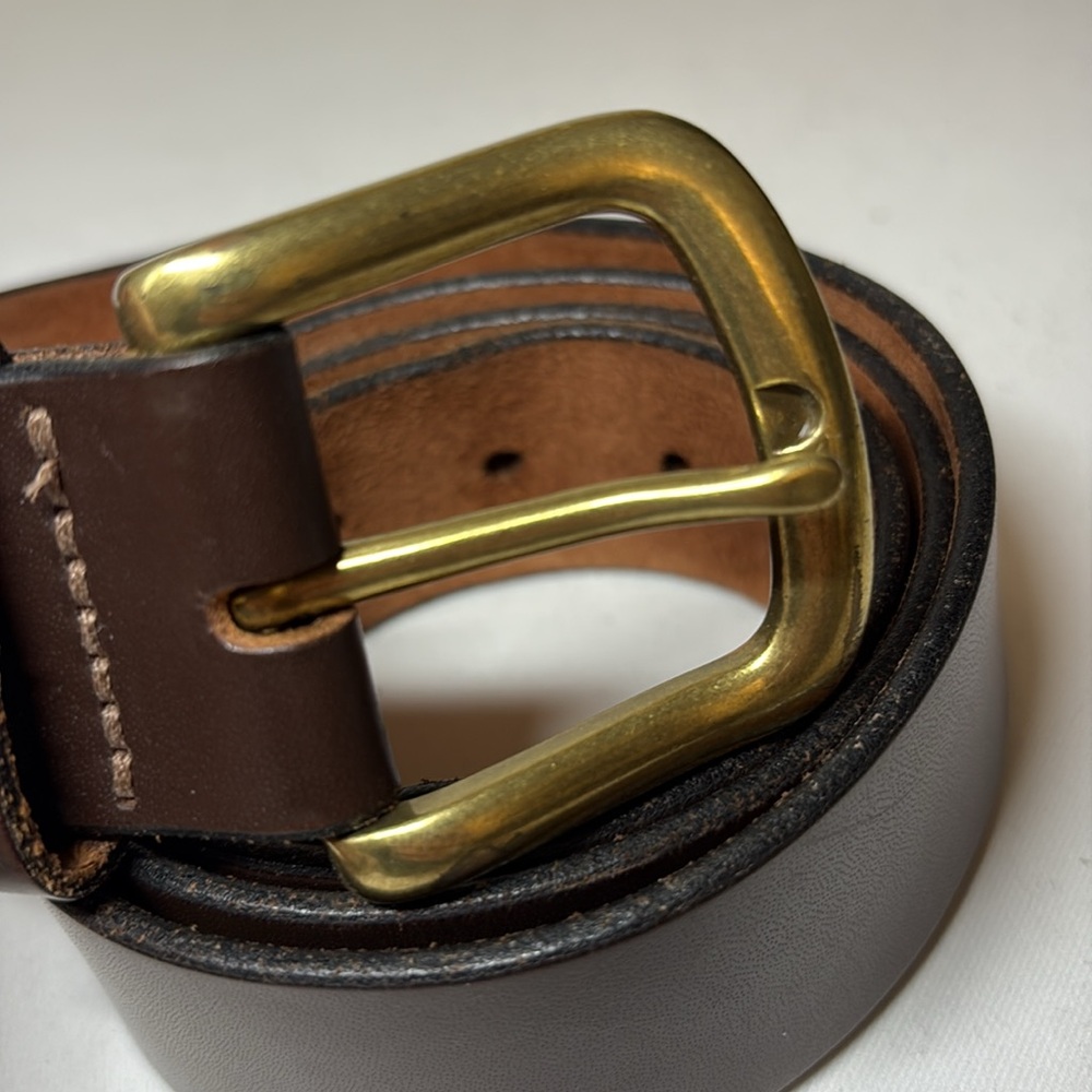 Bison Designs NWOT Chocolate Leather Belt 41-45”ish - Picture 2 of 8